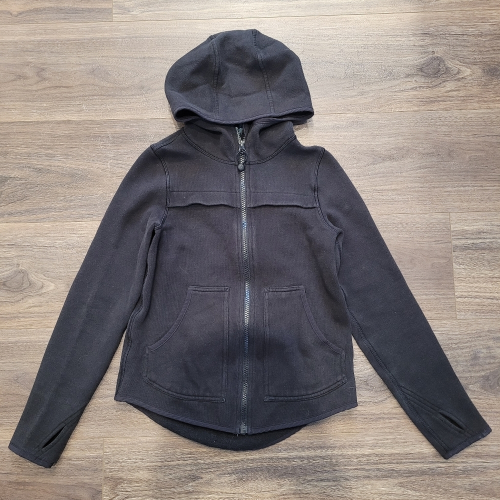 Ivivva Black Fleece Hoodie Sweater Jacket - Picture 1 of 5